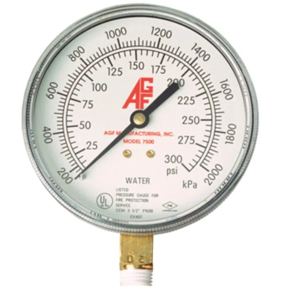 عداد ضغط من agf موديل 7500، حتى 300 psi db 7500 agf