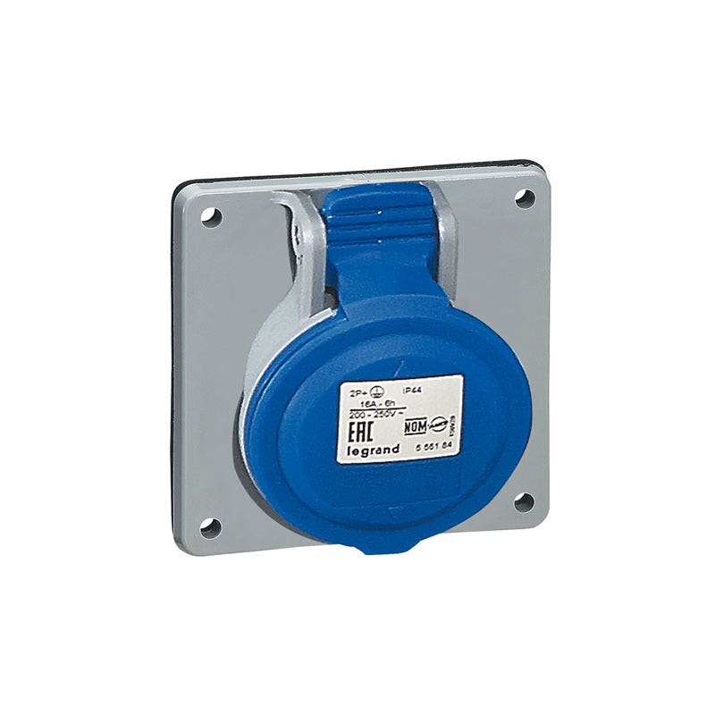 ليجراند - فيش صناعي 32A 3P+E 200/250V على لوحة كهربائية IP44, P17