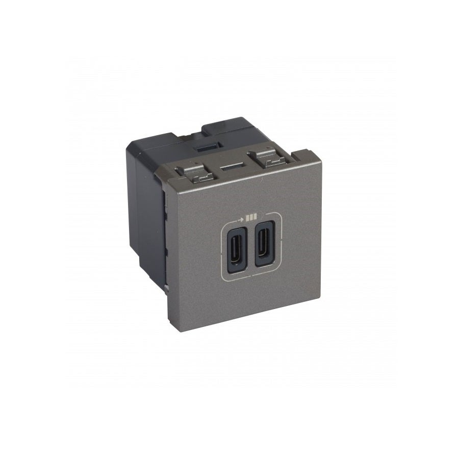 ليجراند - فيش أرتيور - 2 USB Type-C - 3A/15W - 5 V - 2 موديول - مغنيسيوم