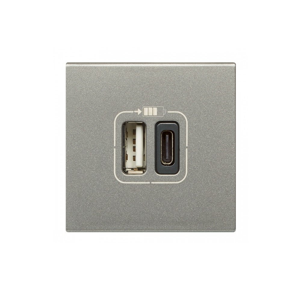 ليجراند - فيش أرتيور - USB Type-A + USB Type-C - 3A/15W - 5 V - 2 موديول - مغنيسيوم