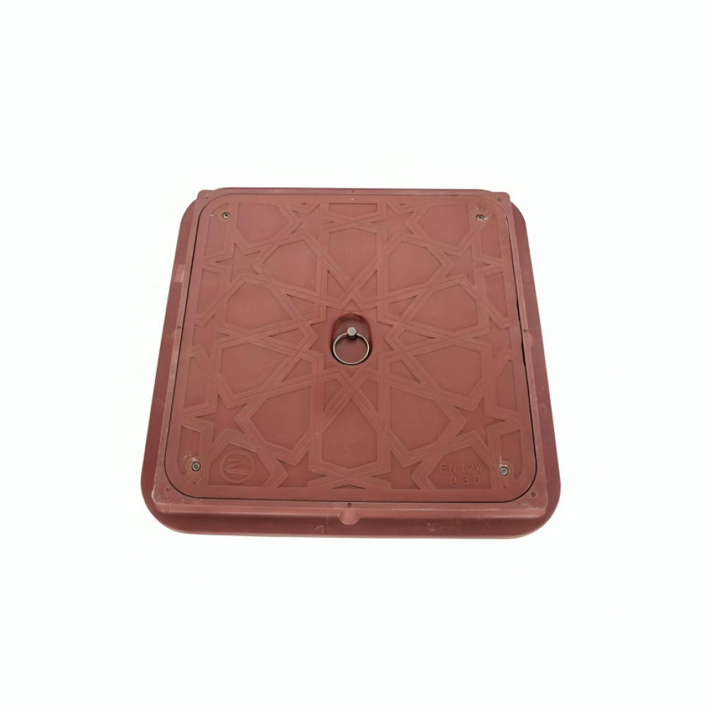 غطاء فتحات ارضية فايبر مقاس 30x30 سم متعد