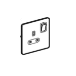 ليجراند - فيش مفرد 13 أمبير مع مفتاح - سينرجي - 250 فولت - Sleek - ستانليس ستيل