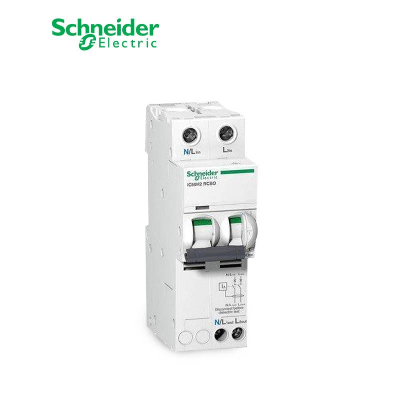 شنايدر - قاطع حماية من التسريب الأرضي - Acti9 iC60H2, Earth Leakage, 2P, C Curve, 20A, 30mA, 240 V