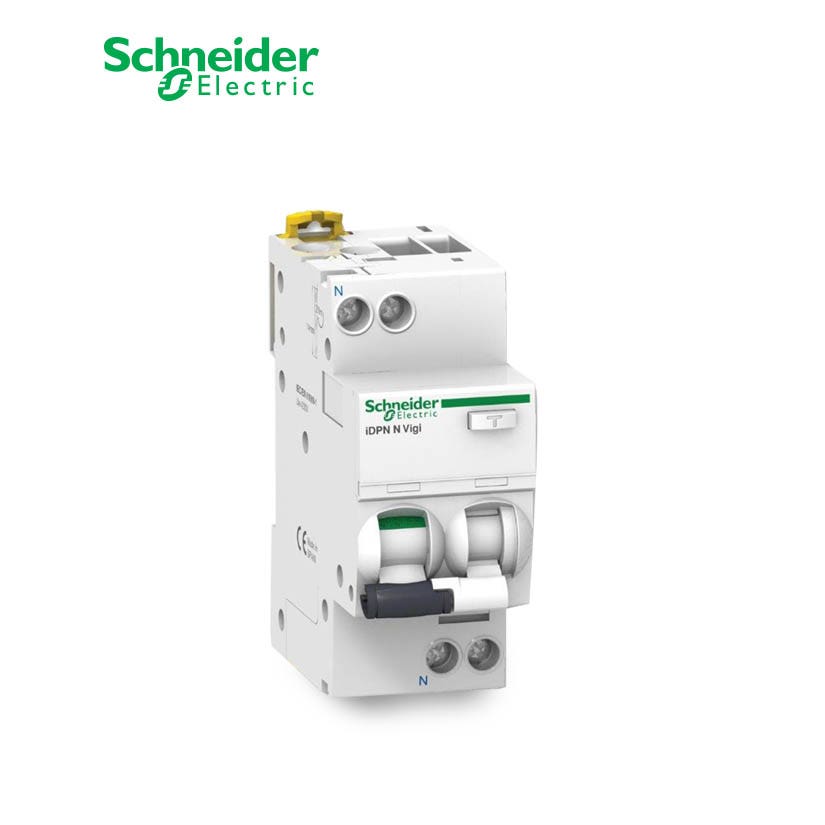 شنايدر - قاطع تفاضل - RCBO, 1P+N, 10A, C Curve, 6000A, 30mA, Type AC