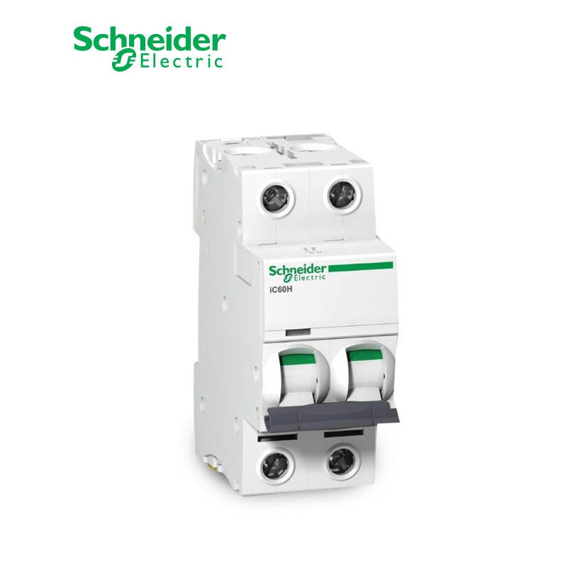 شنايدر - قاطع فرعي 2 خط - 6 أمبير - Acti9 iC60H, 2P, 6A, C Curve