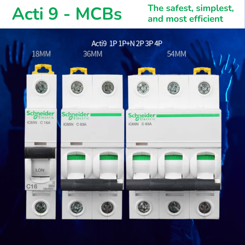 SCHNEIDER - MCB, Acti9 iC60N, 6K, C Curve