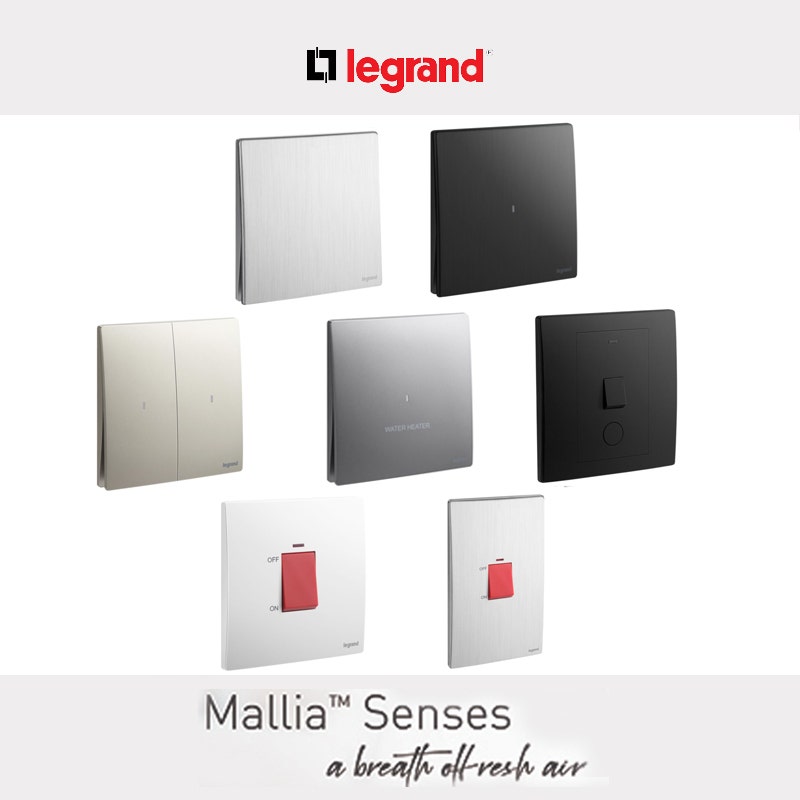 Mallia Senses - Double Pole Switches 20A/45A