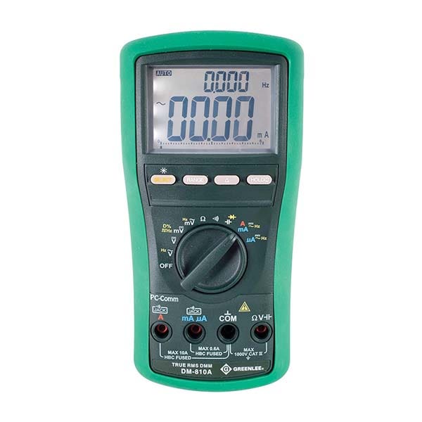 grnl.dm810.jpg جرينلي - جهاز قياس رقمي متعدد - 10 أمبير - 1000 فولت - True-RMS - AC/DC - (DM-810A) - الصورة 1