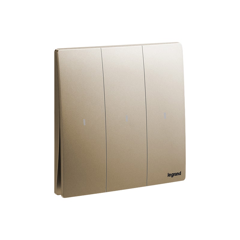 ليجراند - مفتاح الإضاءة Mallia Senses، 3 مفاتيح، خط 2، 16 AX، 250V، Dark Bronze