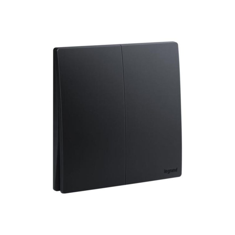 leg.281042mb.jpg ليجراند - زر الضغط Mallia Senses، مجوز، 10A، 250V، Matt Black - الصورة 1