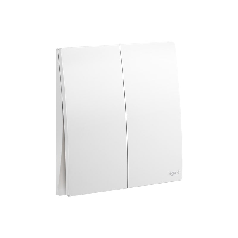 ليجراند - زر الضغط Mallia Senses، مجوز، 10A، 250V، Matt White