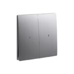 ⁦ليجراند - مفتاح مزدوج القطب Mallia Senses، مجوز، خط 1، 20AX، 250V، مع مؤشر أحمر، Dark Silver⁩ - الصورة ⁦2⁩