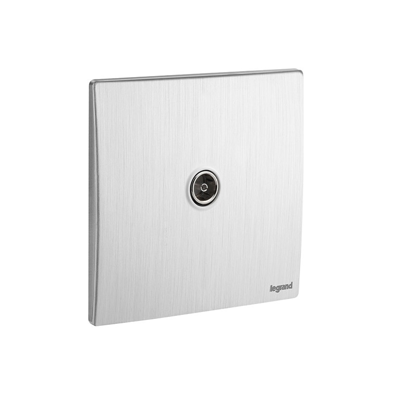 ليجراند مقبس tv terminal outlet mallia senses، female، مفرد، brushed aluminium 2