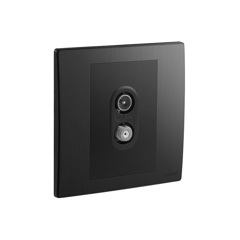 ليجراند مقبس tv sat mallia senses، مفرد، brushed black 2