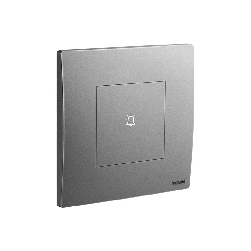 leg.281240ds.jpg ليجراند زر جرس لمسة mallia senses، مفرد، 6a، 240v، 200w، dark silver - الصورة 1