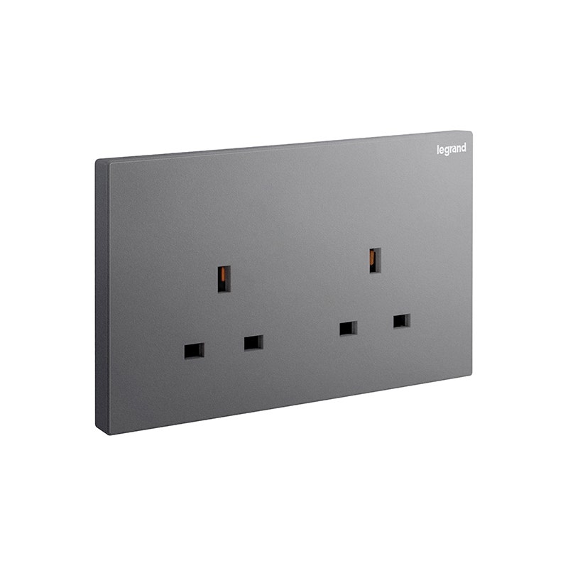 ليجراند مقبس galion، bs، غير مزود بالتبديل، 13a 250v 2