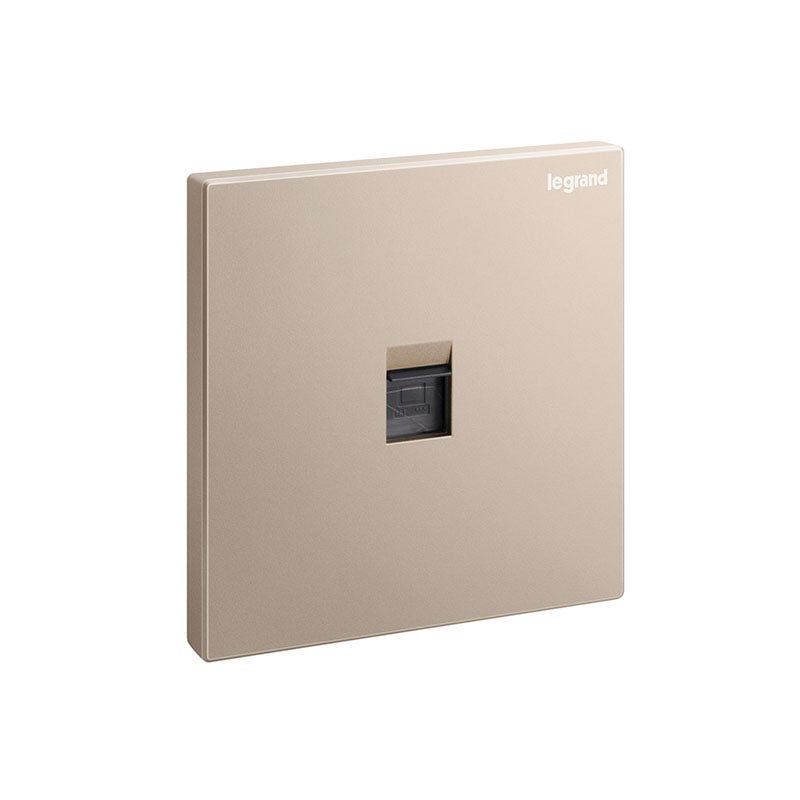 ليجراند مقبس rj45 فردي galion، cat 6 utp، 1 مفتاح، rose gold
