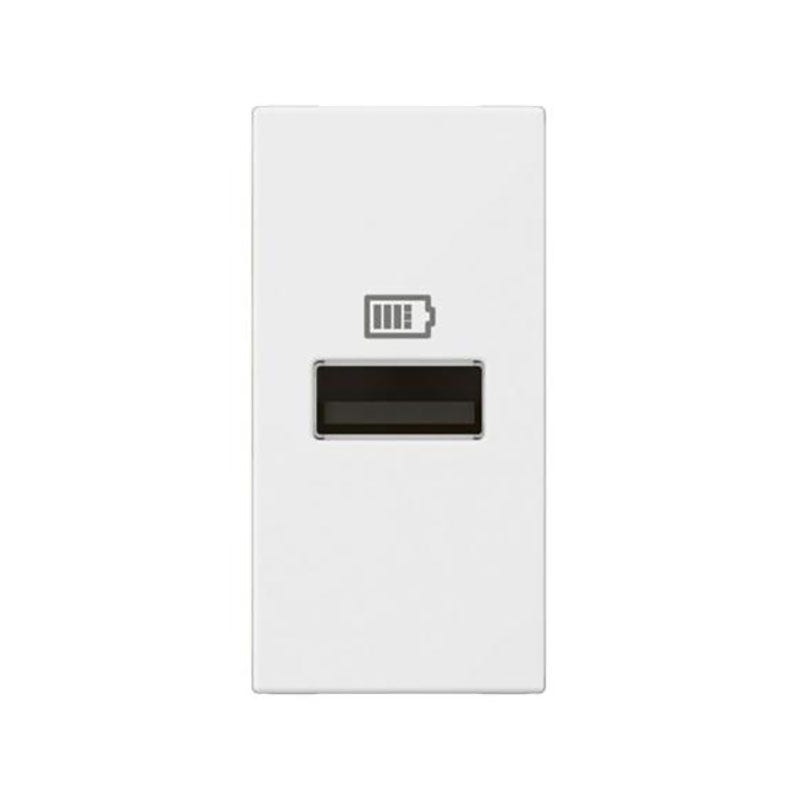 ليجراند - USB Arteor، 1 موديول، منفذ واحد A، 3A، 15W، 5V، 100/240V، أبيض