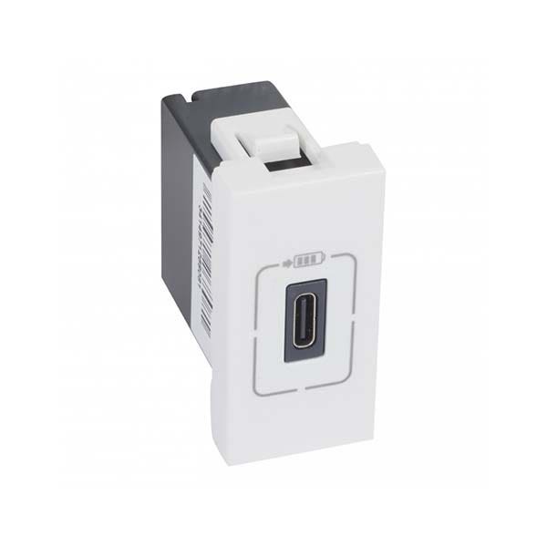 ليجراند - فيش أرتيور - USB من النوع C - 1.5 أمبير/7.5 وات - 5 فولت - 1 موديول - أبيض