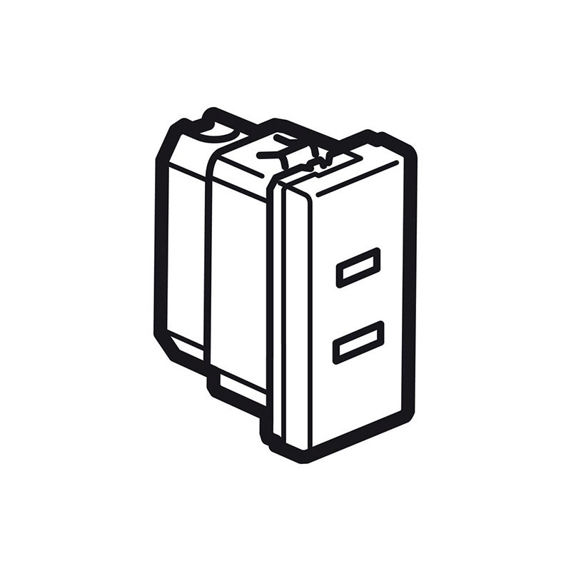 ليجراند - مقبس Arteor، أمريكي، 15A 127V، 2P، 1 Module، Magnesium
