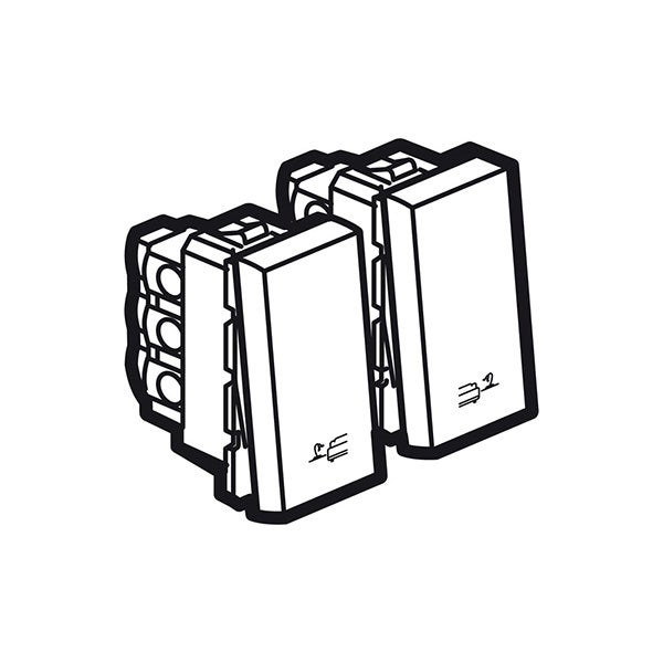 leg.573794.jpg ليجراند - مفتاح 2 خط أرتيور - مربع - 2 موديول - مغنيسيوم - الصورة 1