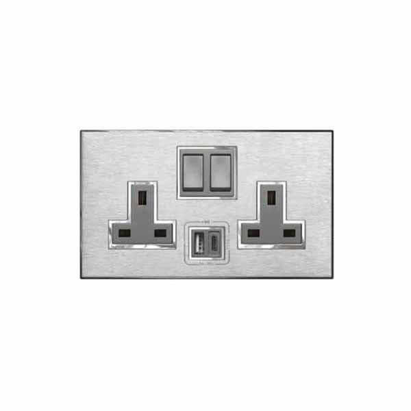 leg.575118.jpg ليجراند - إطار أرتيور - لفيش - BS - مع شواحن USB - ستانلس ستيل مصقول - الصورة 1