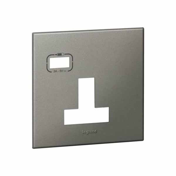 ليجراند - إطار أرتيور - متوافق مع فيش 13 أمبير - مفرد - مع شاحن USB - مغنيسيوم