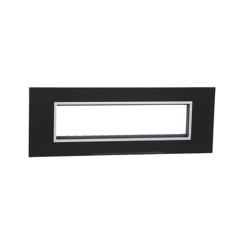 ليجراند - غطاء مع إطار Arteor، هندي، 8 موديول، مربع، Mirror Black