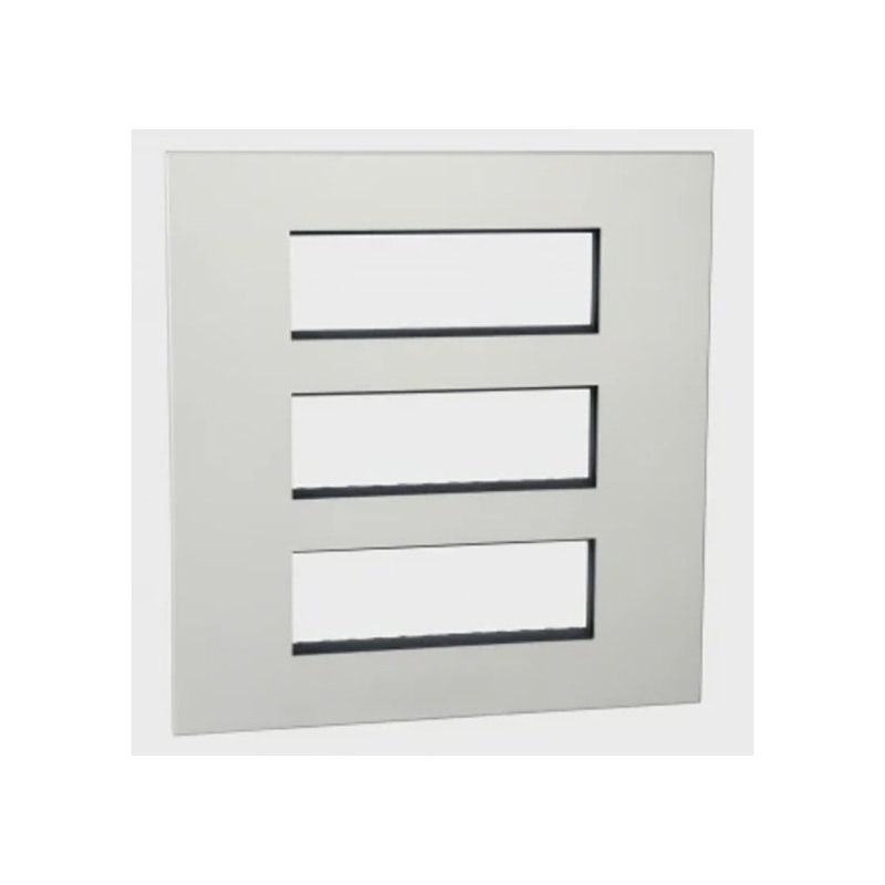 ليجراند - غطاء مع إطار Arteor، هندي، 3x6 موديول، مربع، Pearl Aluminium
