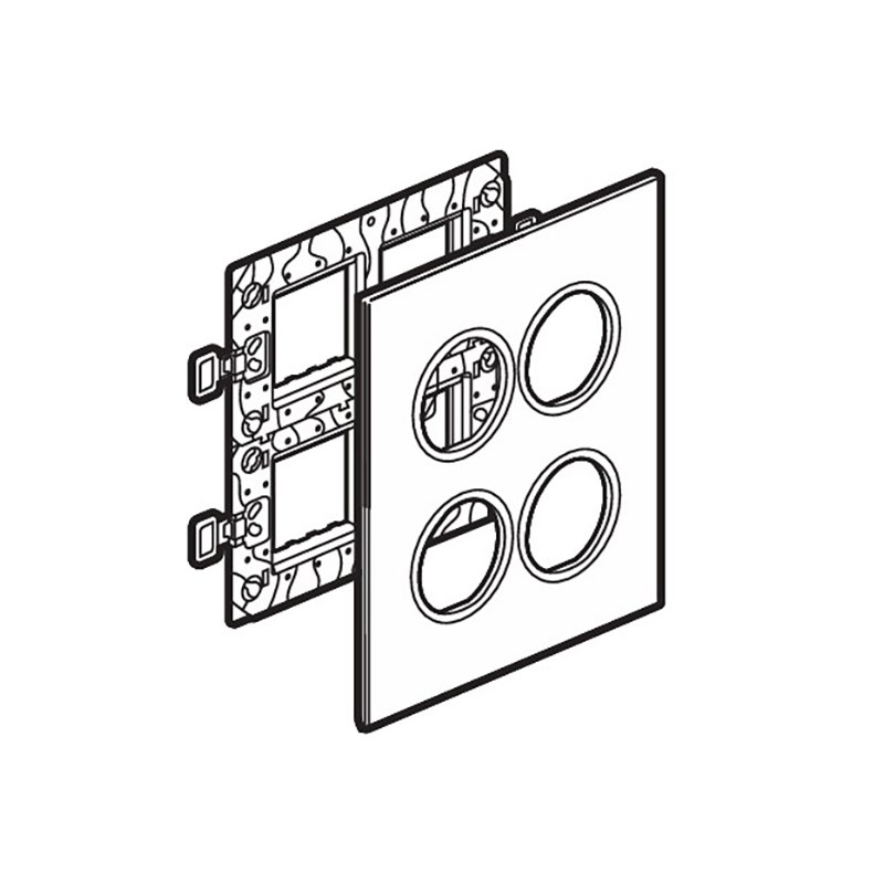 ليجراند - غطاء مع إطار Arteor، هندي، 2x4 موديول، دائري، Graphite