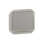 ⁦ليجراند - زر ضغط مضيء Plexo، IP55، تحويل + مؤشر، 10A 250V، آلية، رمادي⁩ - الصورة ⁦2⁩