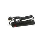 ليجراند - توصيلة كهربائية مواصفات بريطانية - 4 مداخل كهرباء + مدخلين USB - طول 3 متر - أسود