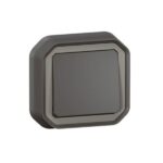 ⁦ليجراند - مفتاح Plexo، IP55، فتحة،خط 2، 10A 250V، تثبيت غاطس، أنثراسايت⁩ - الصورة ⁦2⁩