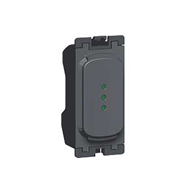ليجراند - مؤشر Synergy، Grid Module، Neon أخضر، 1mA، 230-250V، 0.3W، Anthracite