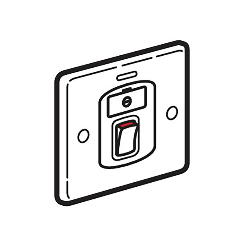 ليجراند - وحدة اتصال مزدوجة مع مفتاح للتيار، Synergy Authentic، 13A، 250V~، مزودة بمؤشر طاقة LED أزرق، Polished Stainless Steel