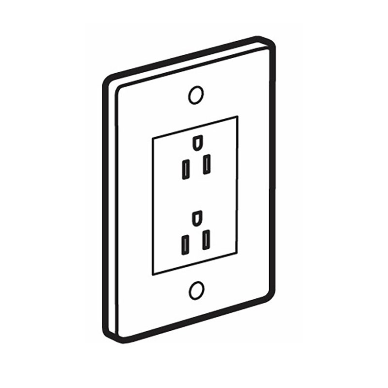 ليجراند - مقبس Synergy Authentic، أمريكي، مجوز، غير مزود بالتبديل، 15A، 127V، Brushed Stainless Steel