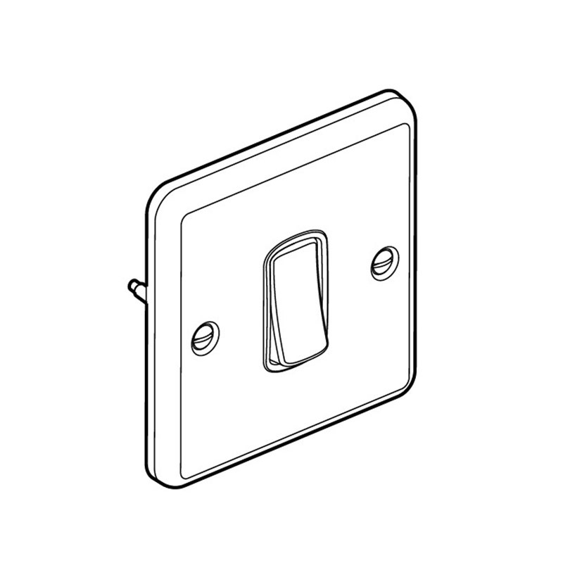 ليجراند - مفتاح Synergy Authentic، مفرد، خط 2، 20AX 250V~، Polished Stainless Steel