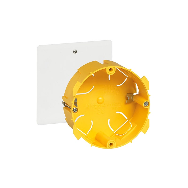 ليجراند علبة التوصيل batibox، o85x40mm، غطاء 100x100mm، drywall