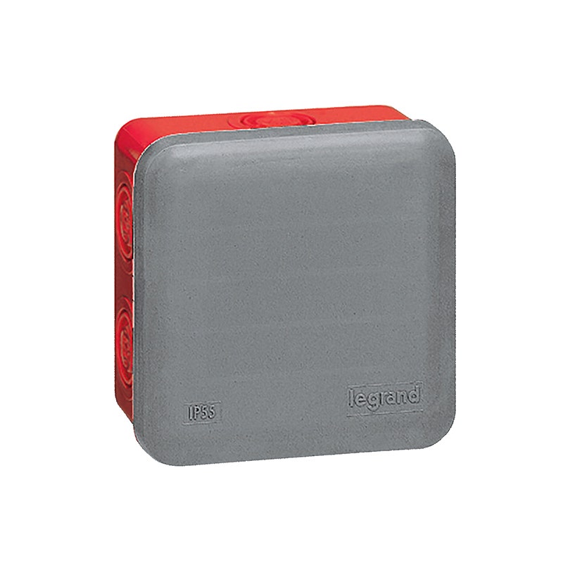 ليجراند علبة التوصيل plexo، 7 فتحة، 80x80x45mm، مربع