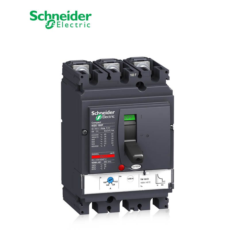 شنايدر - قاطع رئيسي 160 أمبير - ComPact NSX160F, 3P 2d, 36KA at 415 VAC, TMD Trip Unit 160A