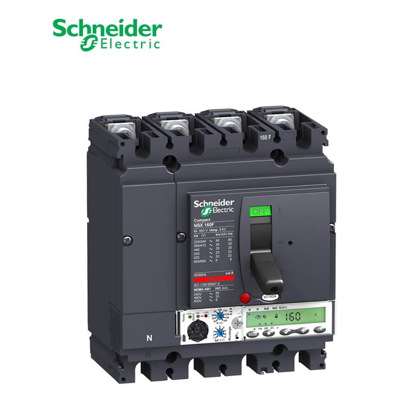 شنايدر - قاطع رئيسي 160 أمبير - ComPact NSX160F, 4P 4d, 36kA at 415 VAC, MicroLogic 5.2A Trip Unit 160A