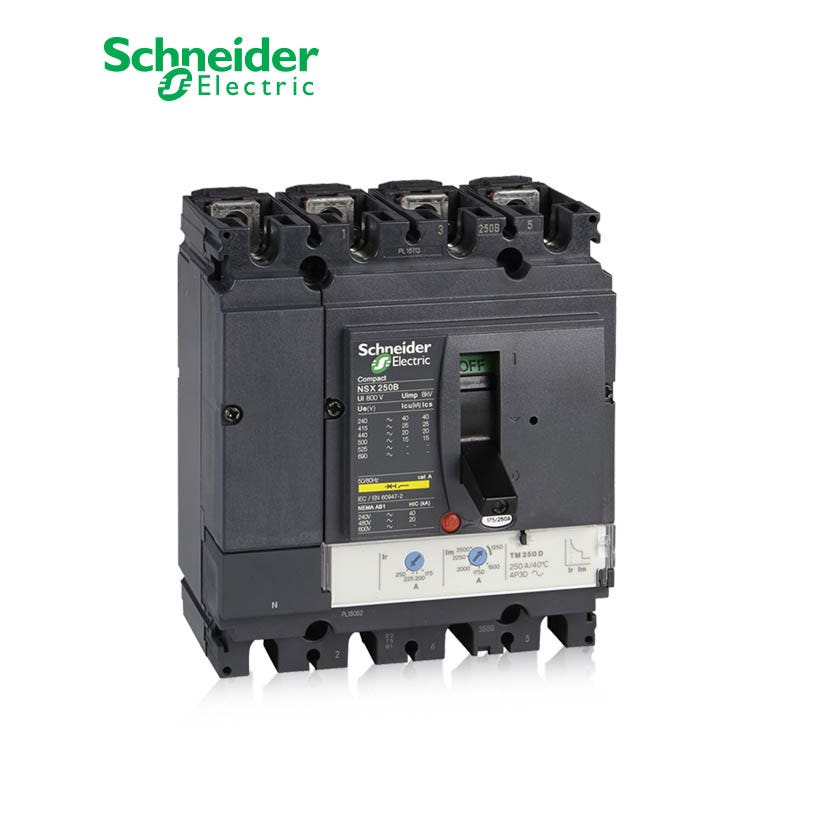شنايدر - قاطع رئيسي 200 أمبير - ComPact NSX250N, 50kA at 415 VAC, TMD Trip Unit 200A, 4P 3d