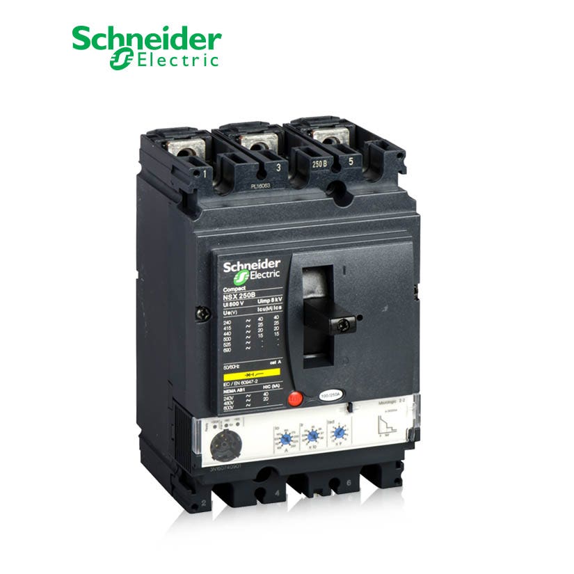 شنايدر - قاطع رئيسي 250 أمبير - ComPact NSX250N, 50kA at 415 VAC, MicroLogic 2.2 Trip Unit 250A, 3P 3d