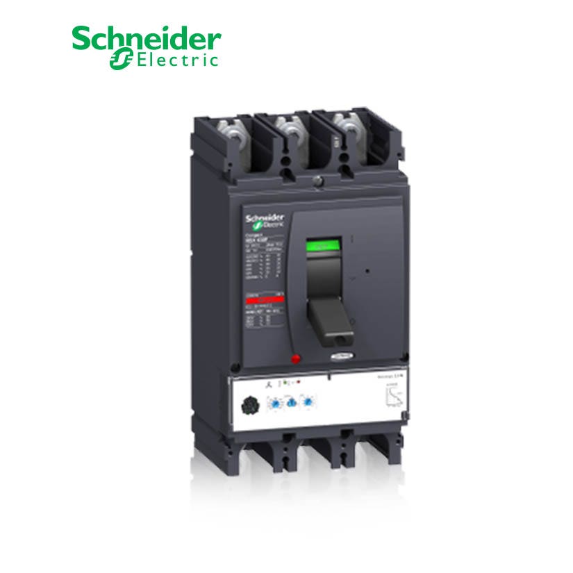 شنايدر - قاطع رئيسي 500 أمبير - ComPact NSX630N, 50kA at 415 VAC, MicroLogic 2.3 M Trip Unit 500A, 3P 3d