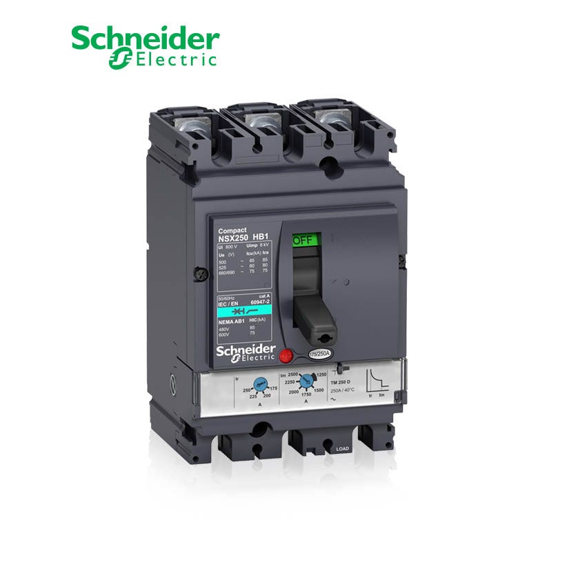 شنايدر - قاطع رئيسي 40 أمبير - ComPact NSX100HB1, 3P 3d, 75 kA at 690 VAC, TMD Trip Unit 40A