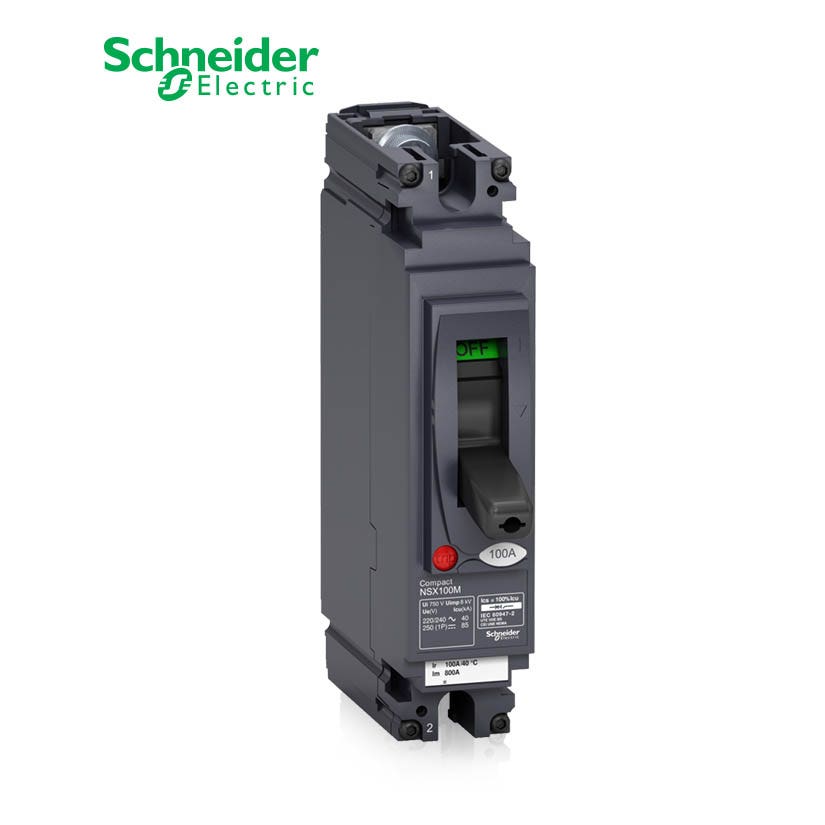 شنايدر - قاطع رئيسي 16 أمبير - ComPact NSX100M AC/DC, 1P 1d, 40kA at 240 VAC, TMD Trip Unit 16A