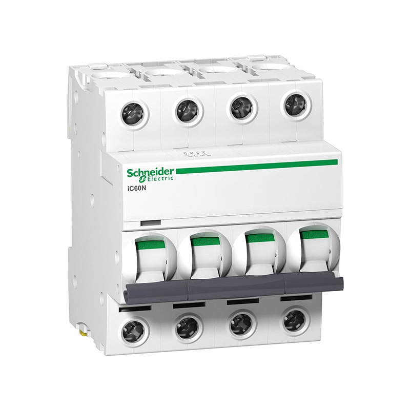شنايدر - قاطع تيار مصغر Acti9 iC60N، 4 Pole، 25A، منحنى C