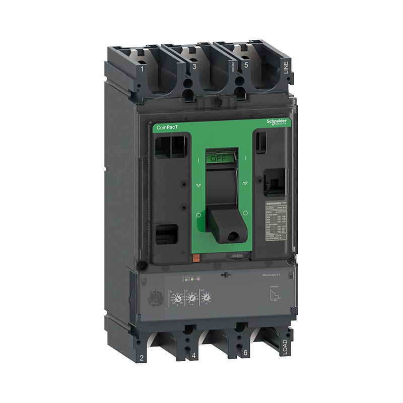شنايدر - قاطع 250 أمبير - 3 خط - NSX400F, 36kA at 415VAC, MicroLogic 2.3 Trip Unit