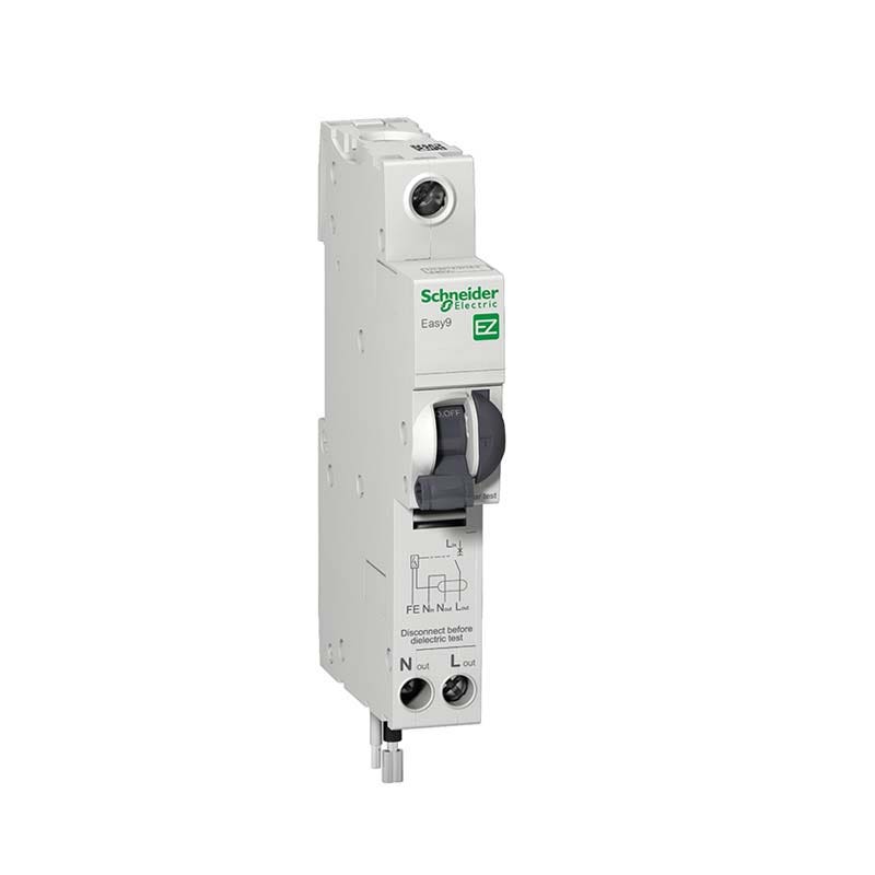 شنايدر - قاطع تفاضل - RCBO Breaker, Easy9, 1P + Ns, 32A, C Curve, 6000A, 30Ma, 240 V