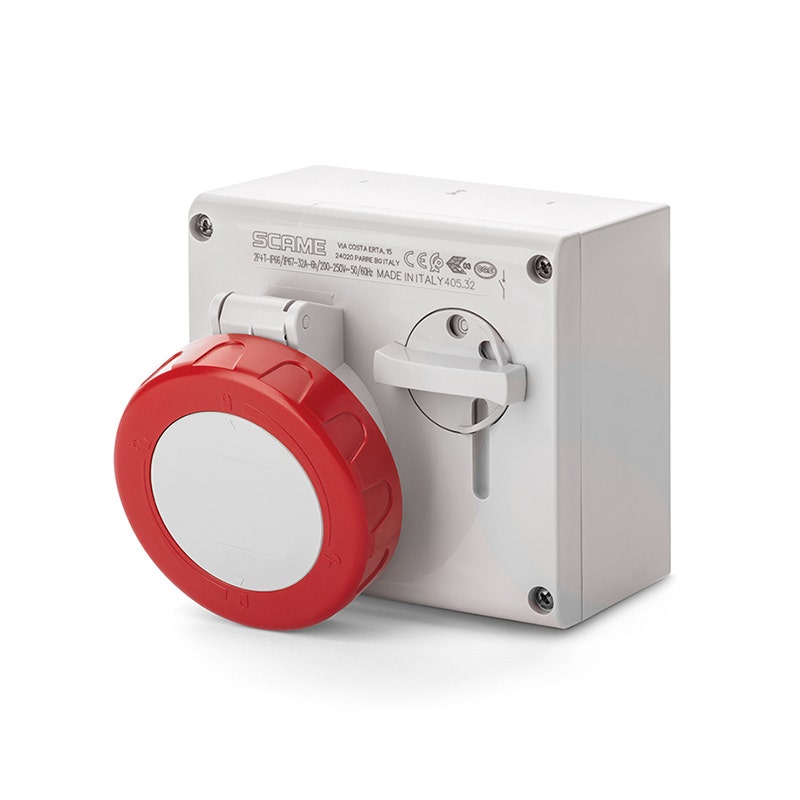 scame.5051687.jpg سكامي - مقبس متداخل، 32A، 3P + N + E، 6h، 346-415V، 60Hz، 50Hz، 136x125mm، PAR، أطراف لولبية، مع قفل ميكانيكي - الصورة 1